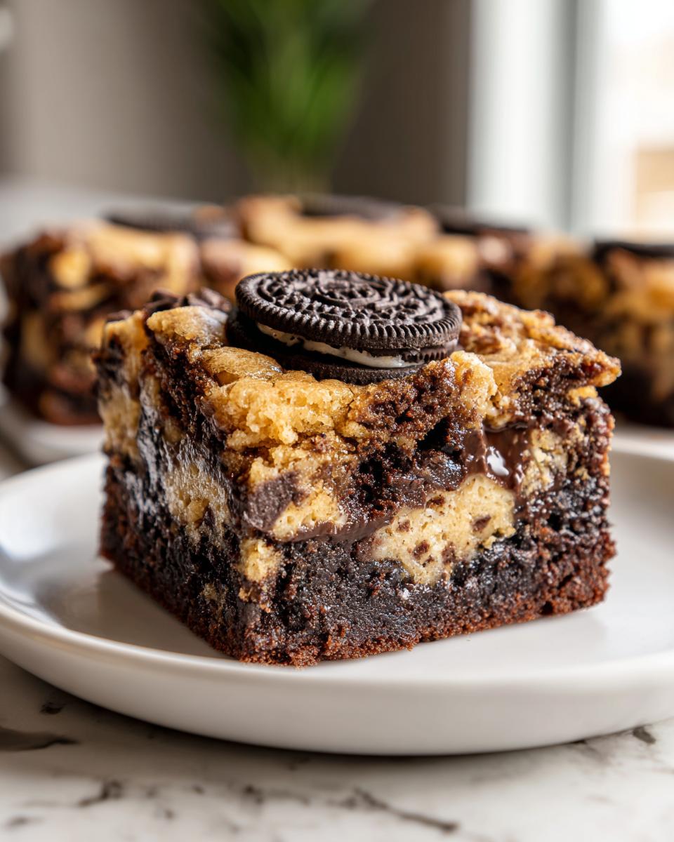 Amazing Slutty Brownies (Cookie Dough) 3 Layers 4 Amazing Slutty Brownies (Cookie Dough) - detail 1