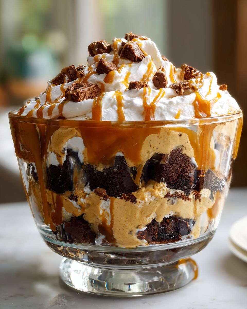 Stunning 2-Layer Caramel Cheesecake Brownie Trifle Delight 5 Caramel Cheesecake Brownie Trifle Delight - detail 2