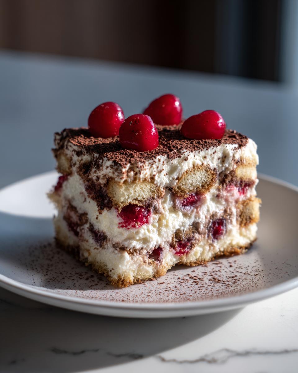 Cherry Tiramisu: 350 Calorie Bliss 4 Cherry Tiramisu - detail 1