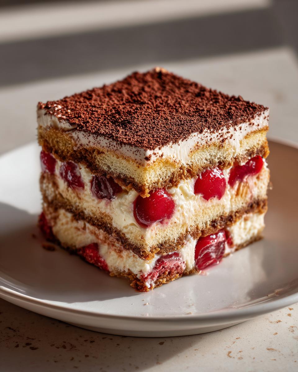Cherry Tiramisu: 350 Calorie Bliss 5 Cherry Tiramisu - detail 2