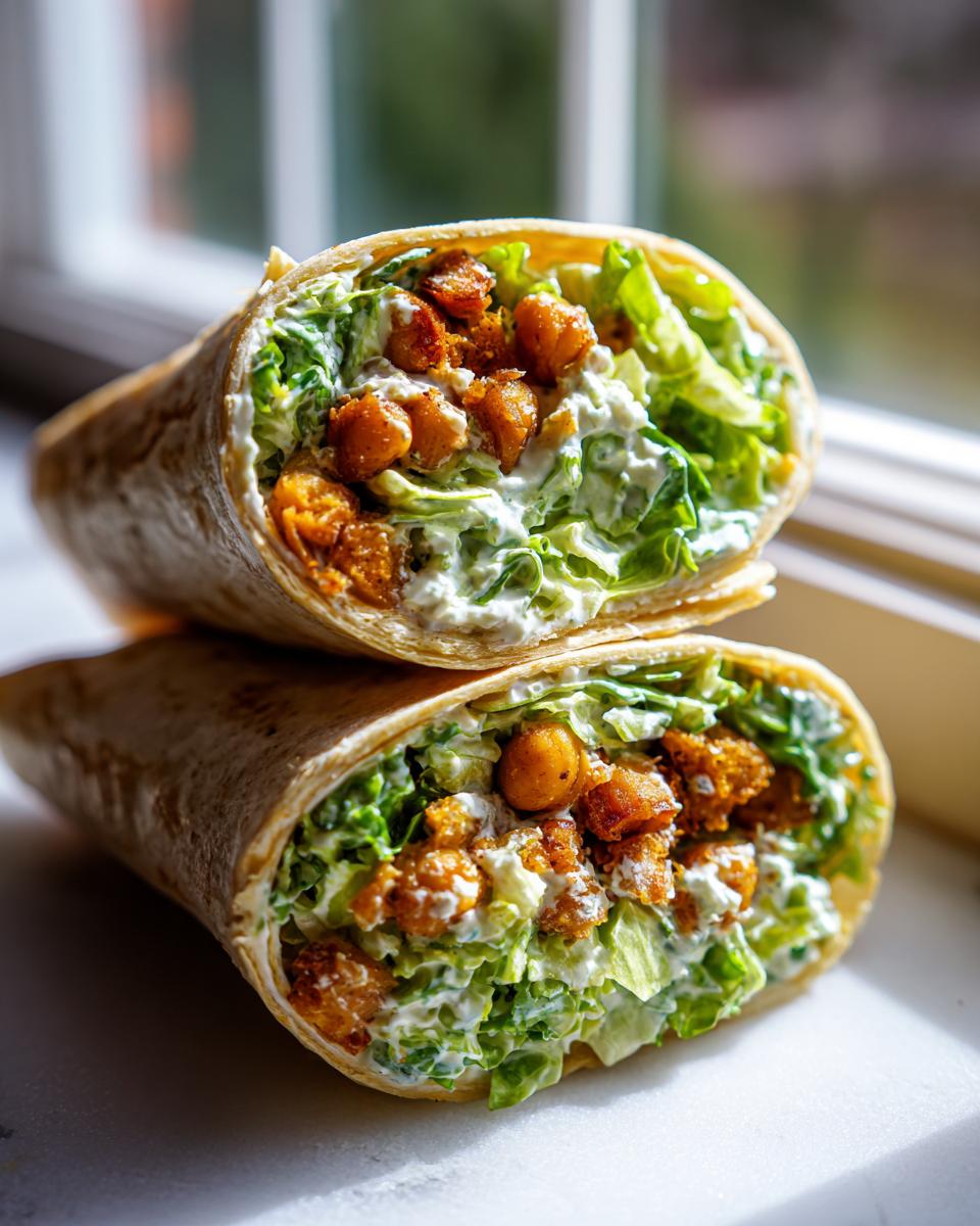 Amazing 10 Minute Chickpea Caesar Salad Wraps 6 Chickpea Caesar Salad Wraps - detail 2