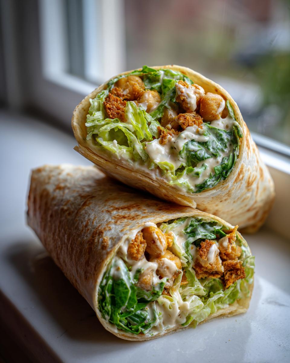 Amazing 10 Minute Chickpea Caesar Salad Wraps 7 Chickpea Caesar Salad Wraps - detail 3