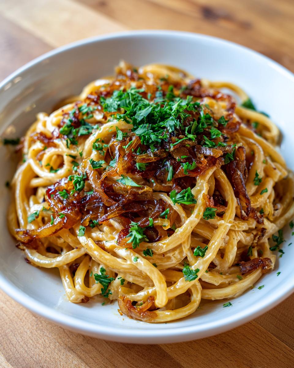 3 Amazing Creamy Vegan Caramelized Onion Pasta Secrets 5 Creamy Vegan Caramelized Onion Pasta - detail 1