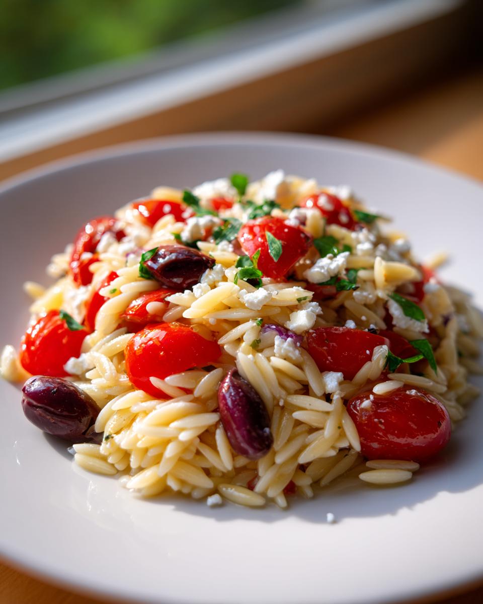 Amazing 8 Ingredient Greek Orzo Pasta Salad 7 Greek Orzo Pasta Salad - detail 3