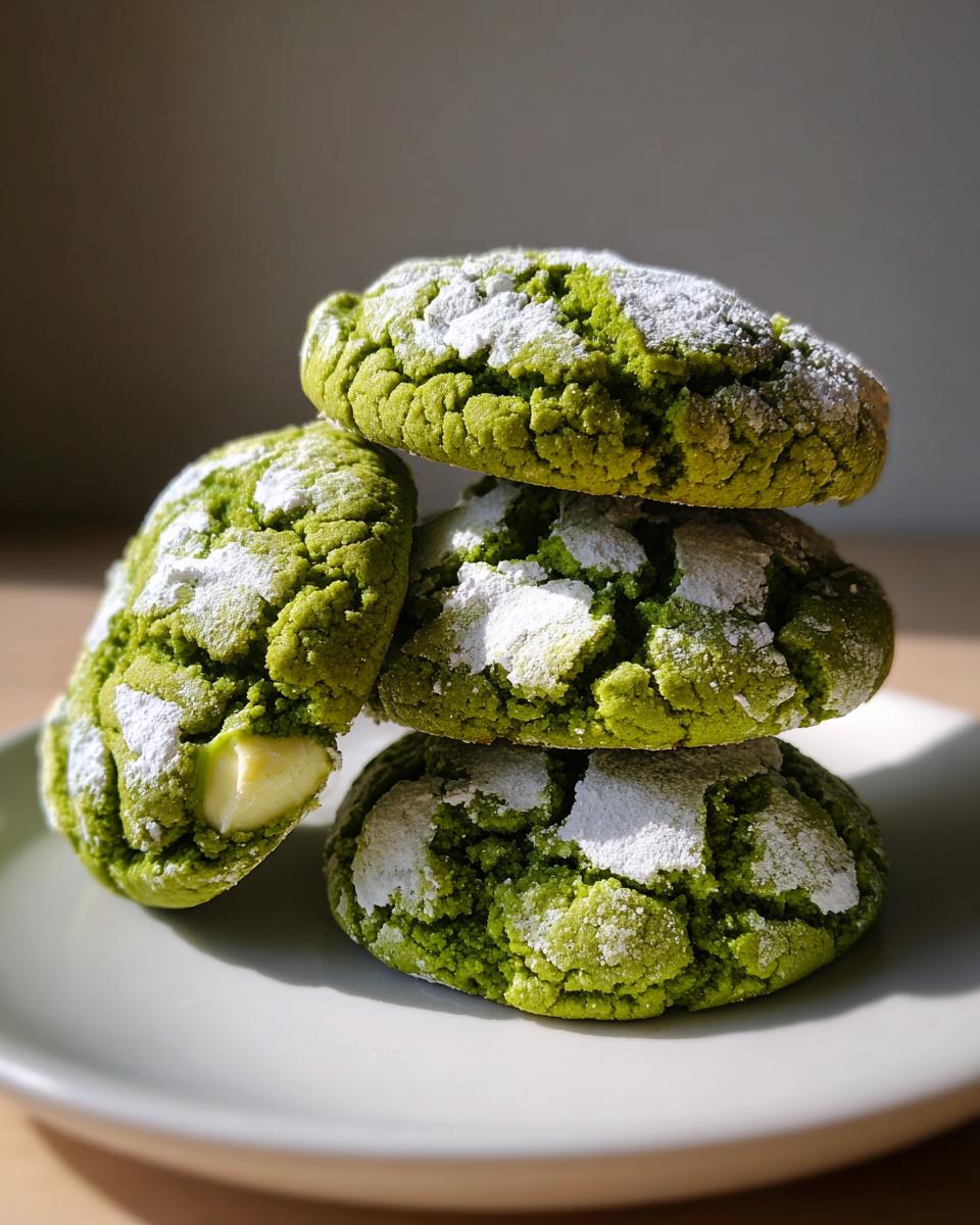 Amazing 15-min Matcha White Chocolate Crinkle Cookies 5 Matcha White Chocolate Crinkle Cookies - detail 2