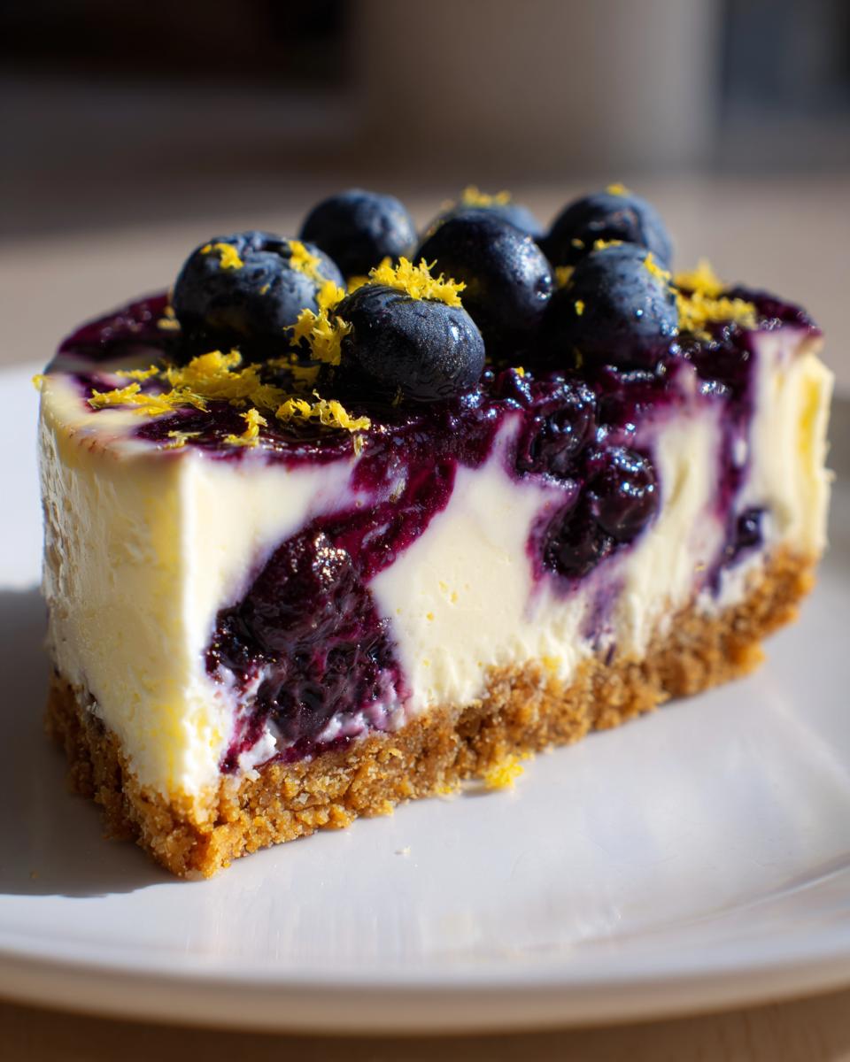 Amazing 25-Minute No-Bake Lemon Blueberry Cheesecake 5 No-Bake Lemon Blueberry Cheesecake - detail 1