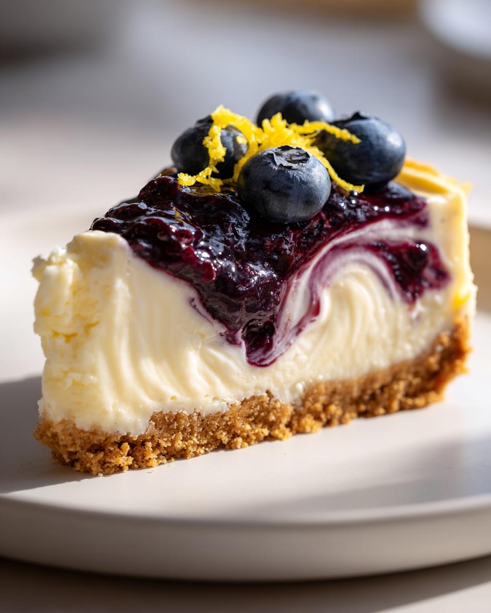 Amazing 25-Minute No-Bake Lemon Blueberry Cheesecake 7 No-Bake Lemon Blueberry Cheesecake - detail 3
