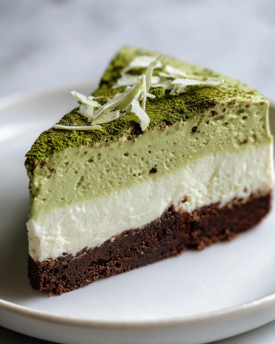 Stunning No-Bake Matcha White Chocolate Cheesecake 8 Ways 4 No-Bake Matcha White Chocolate Cheesecake - detail 1