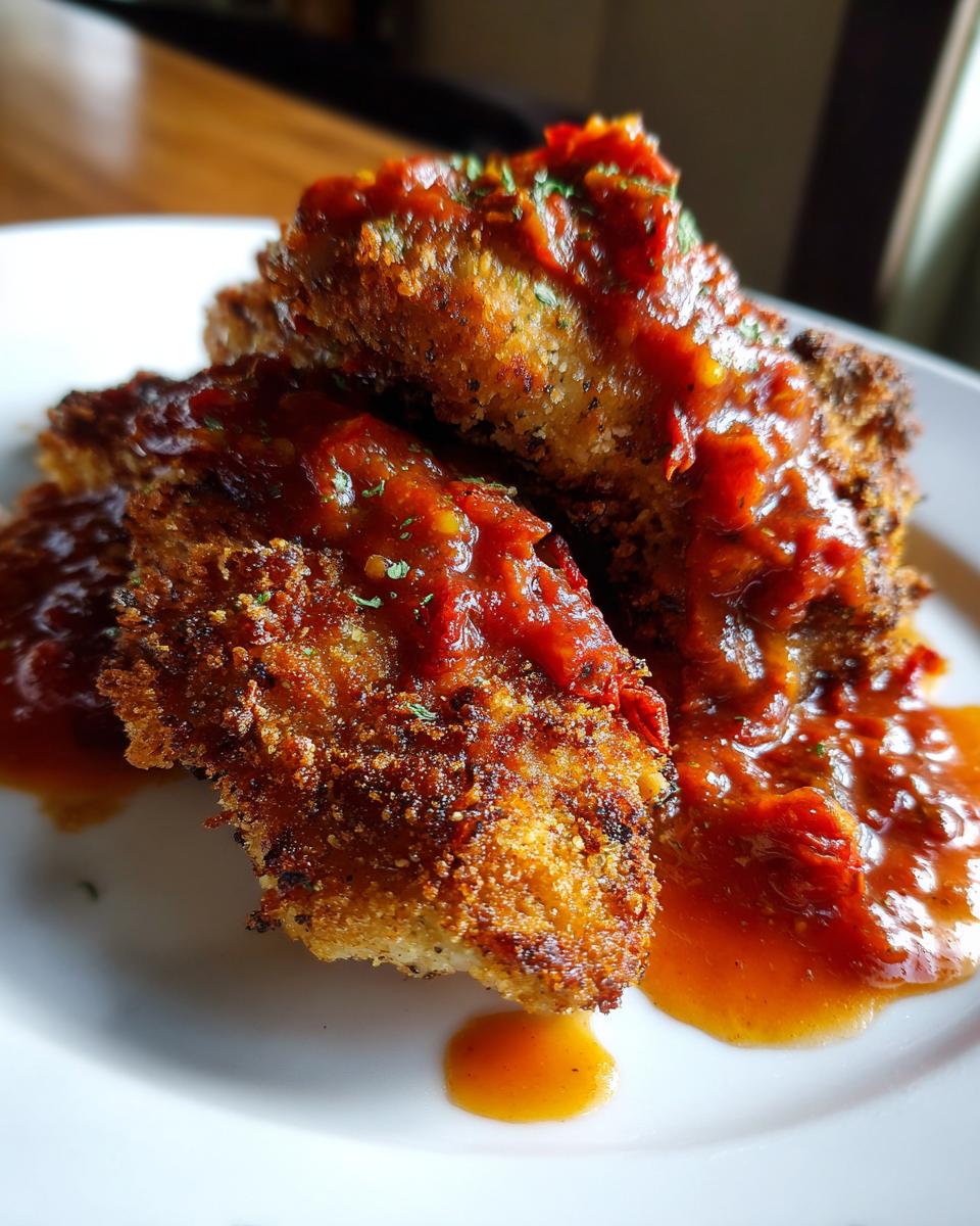 3 Amazing Panko-Parmesan Chicken Dinners 6 Panko-Parmesan Chicken with Sun-Dried Tomato Sauce - detail 2
