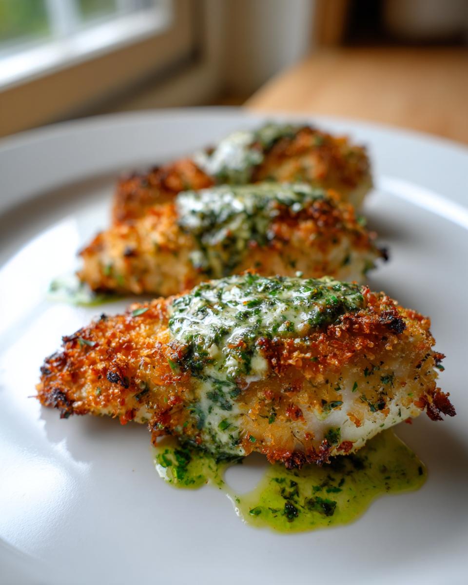 Amazing 4-Ingredient Parmesan-Crusted Chicken 6 Parmesan-Crusted Chicken with Garlic Herb Sauce - detail 2