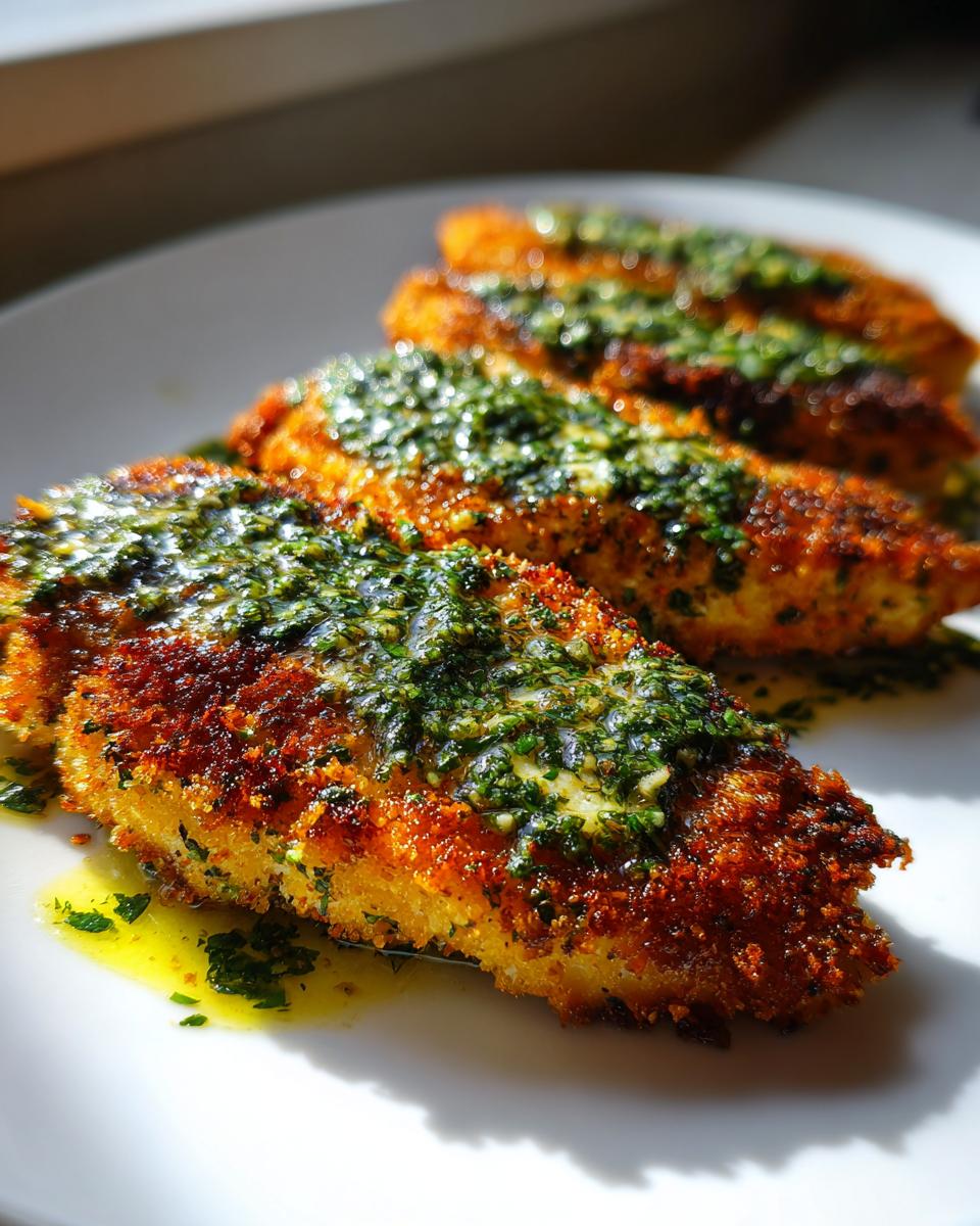 Amazing 4-Ingredient Parmesan-Crusted Chicken 7 Parmesan-Crusted Chicken with Garlic Herb Sauce - detail 3