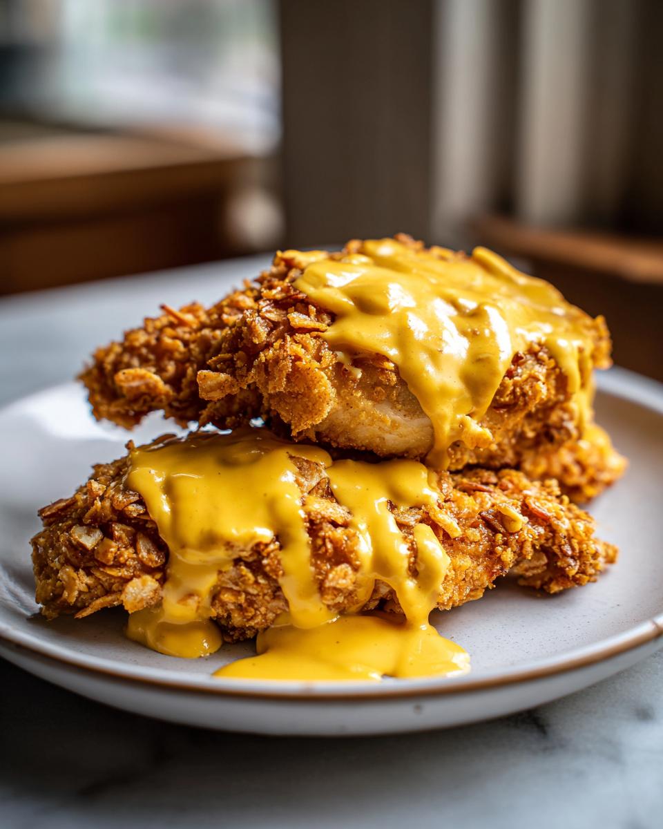 Amazing Pretzel Chicken with 1 Great Sauce 5 Pretzel Chicken with Mustard-Cheddar Sauce - detail 1