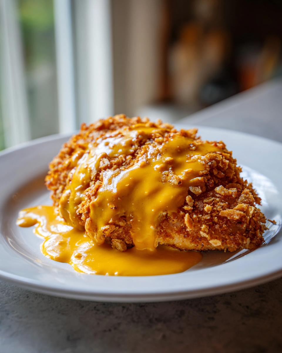 Amazing Pretzel Chicken with 1 Great Sauce 7 Pretzel Chicken with Mustard-Cheddar-Sauce - detail 3