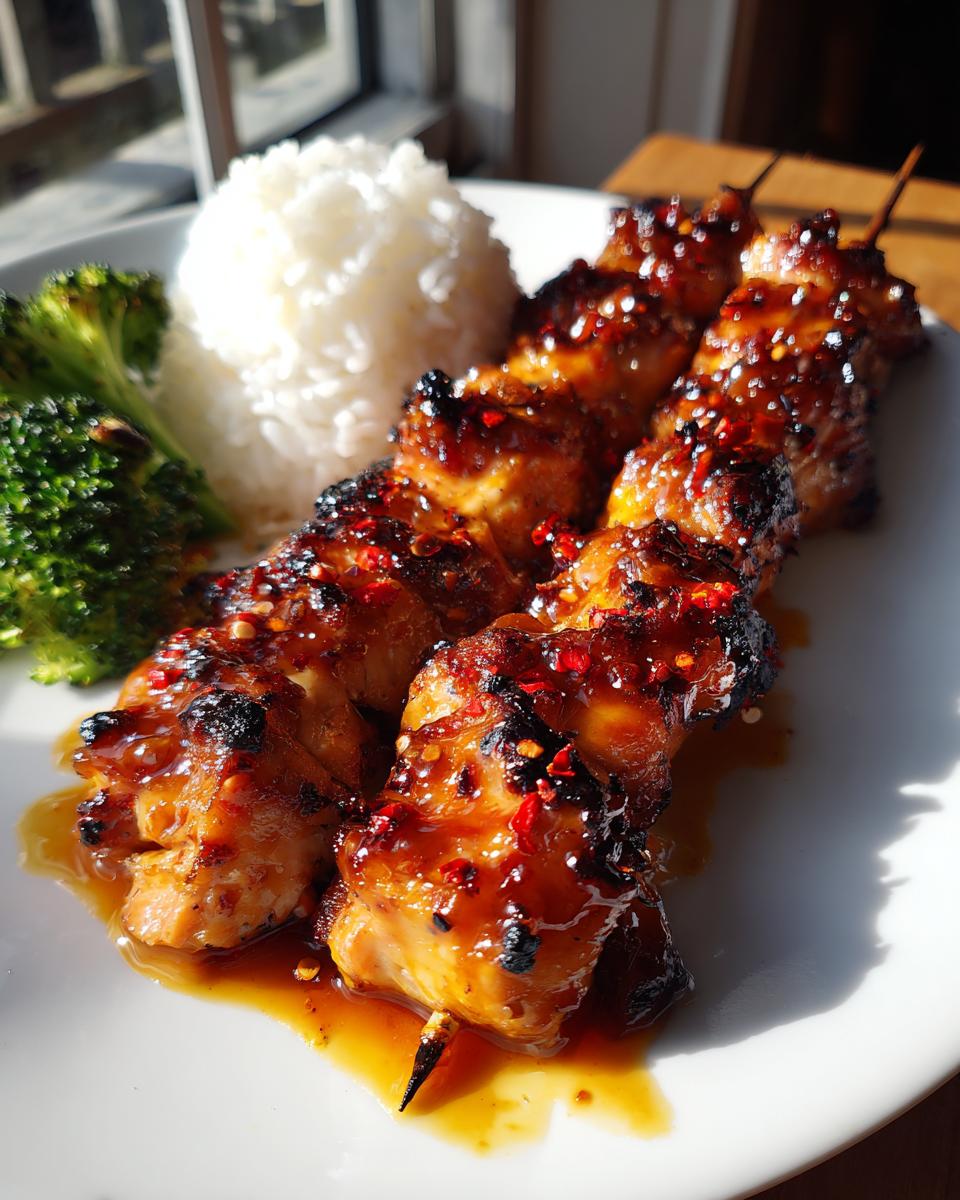 5 Min Spicy Honey Garlic Chicken Skewers Joy 5 Spicy Honey Garlic Chicken Skewers - detail 1