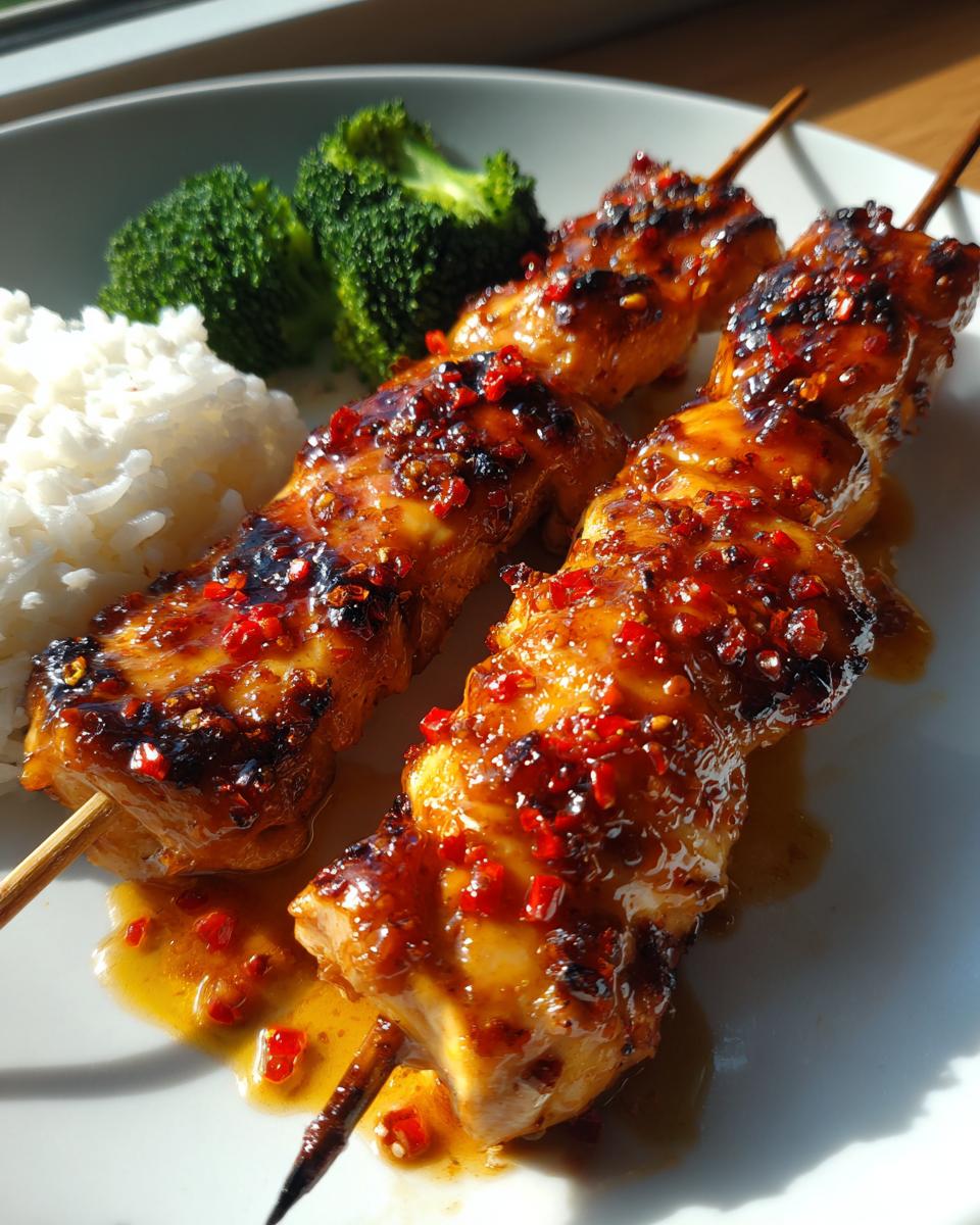 5 Min Spicy Honey Garlic Chicken Skewers Joy 7 Spicy Honey Garlic Chicken Skewers - detail 3