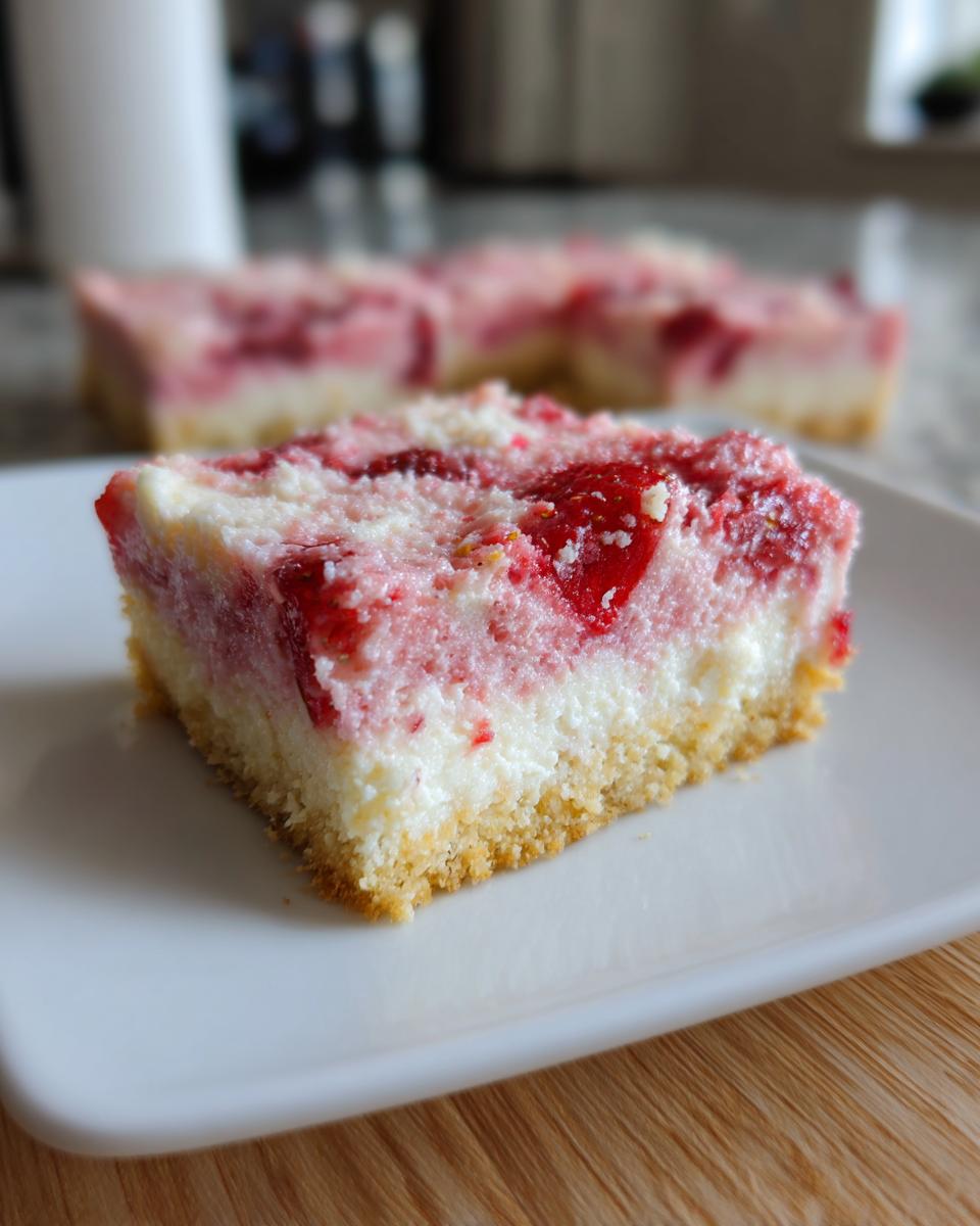 Scrumptious 3-step Strawberry Cream Cheese Bars 7 Strawberry Cream Cheese Bars - detail 3