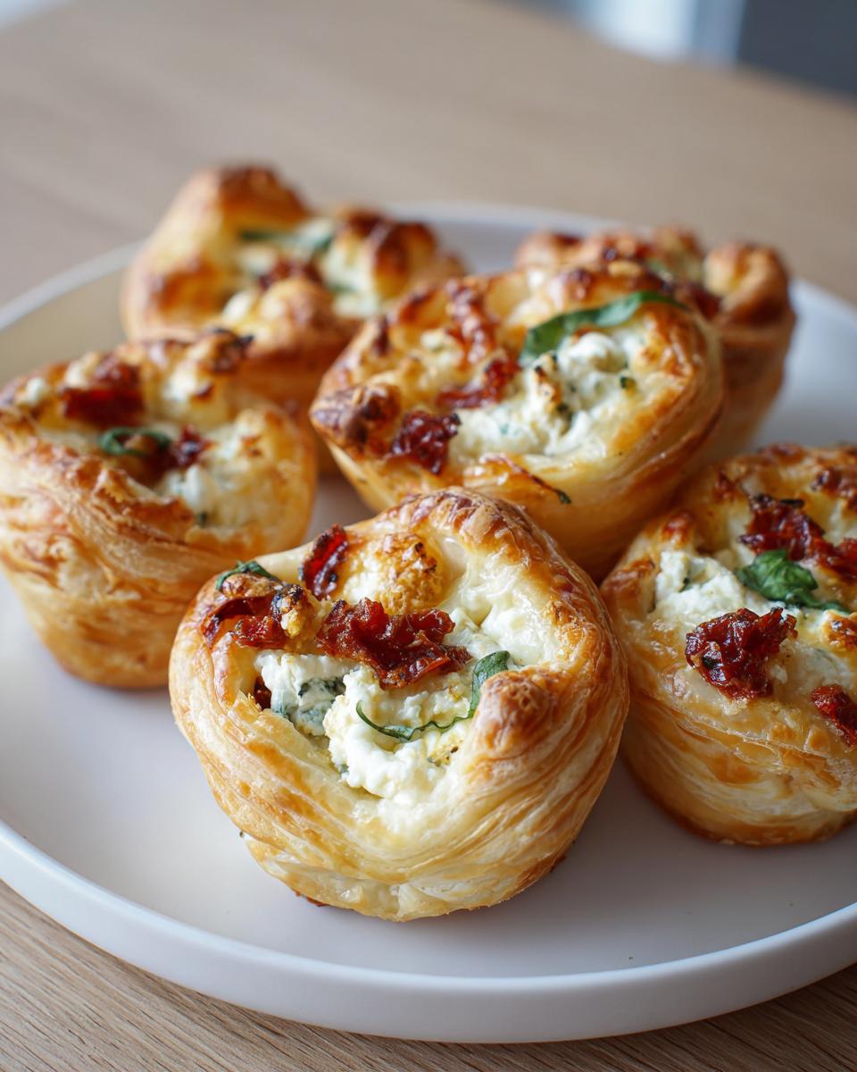 Shocking 4 Sun-Dried Tomato and Goat Cheese Puff Pastry Bites 5 Sun-Dried Tomato and Goat Cheese Puff Pastry Bites (4 Ingredients) - detail 2