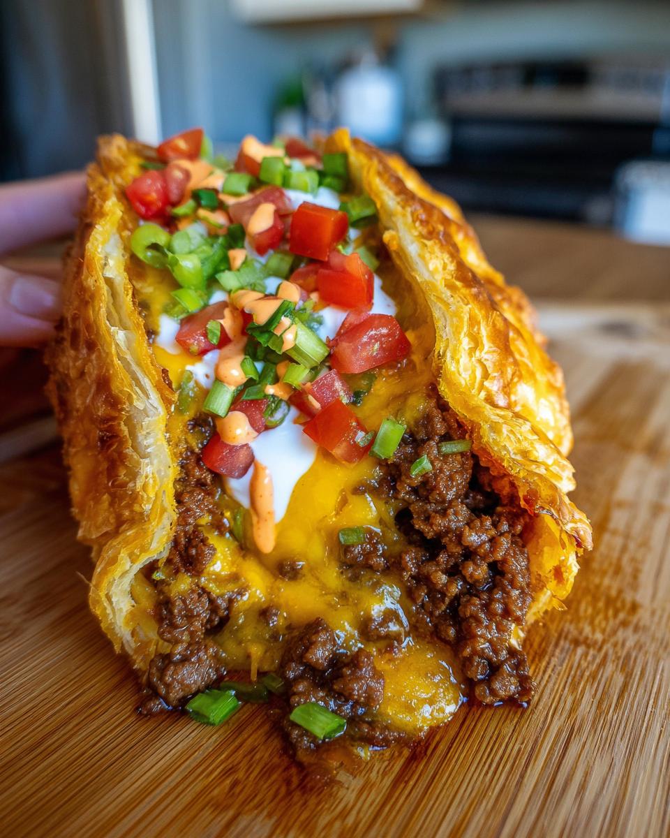 Amazing 10 Upside Down Puff Pastry Tacos 6 Upside Down Puff Pastry Tacos (Beef or Chicken!) - detail 2