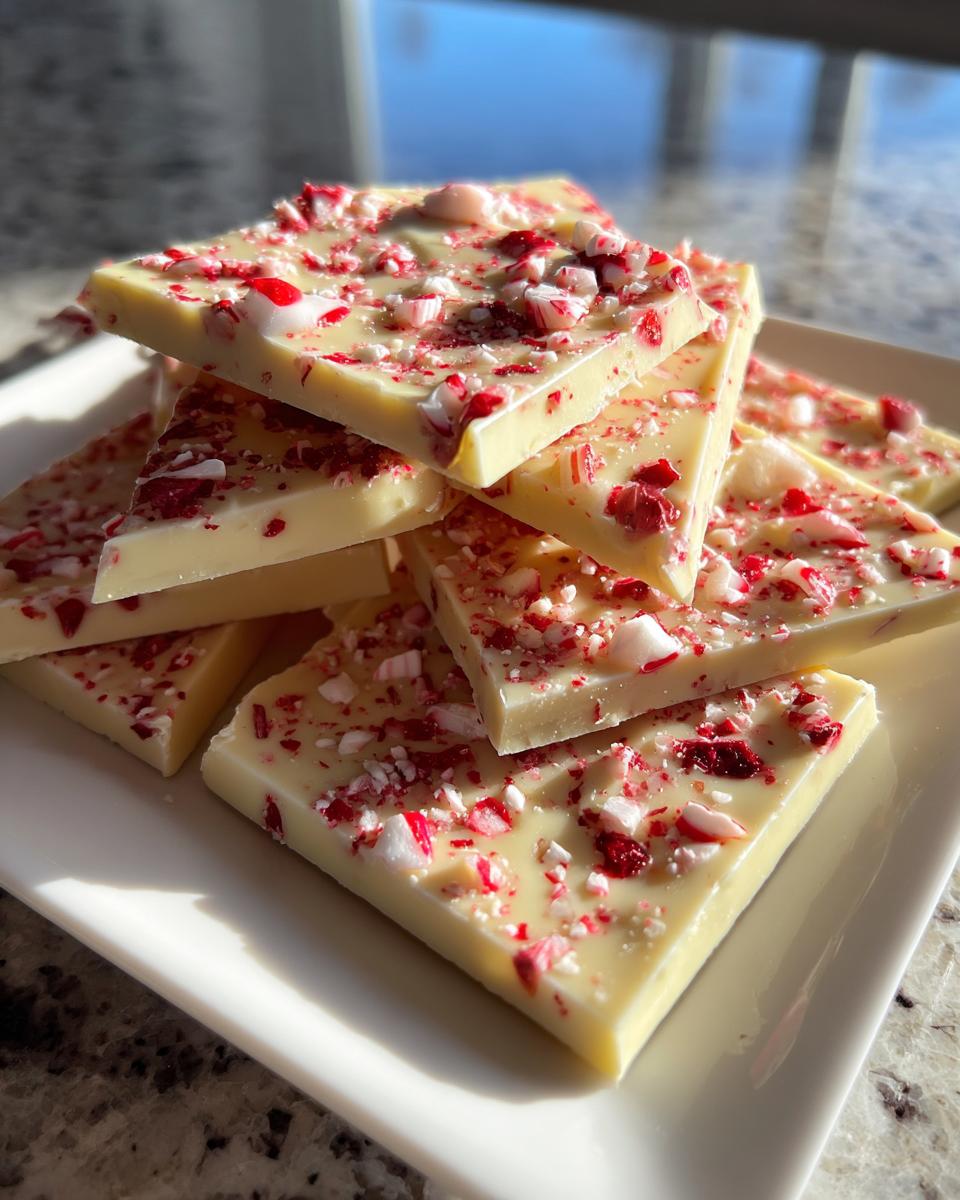 Amazing 150 Cal White Chocolate Peppermint Bark Candy 6 White chocolate peppermint bark candy - detail 2