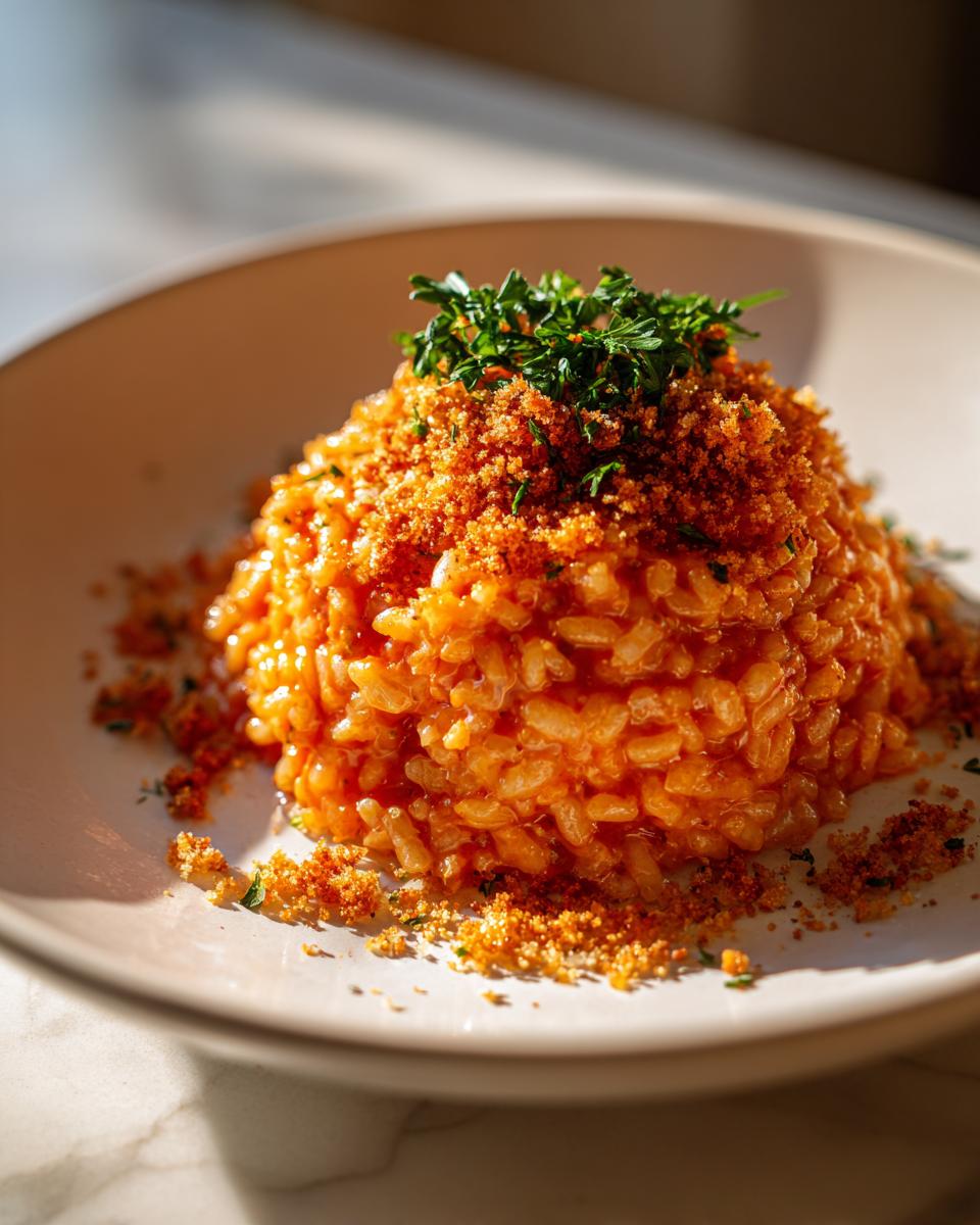 Amazing 🍅 Creamy Tomato Risotto in 30 min 4 🍅 Creamy Tomato Risotto with Crispy Garlic Crumbs - detail 1