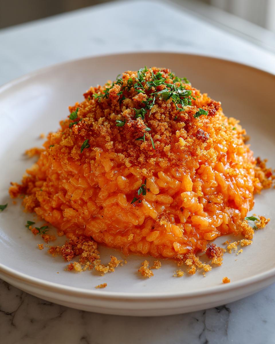 Amazing 🍅 Creamy Tomato Risotto in 30 min 5 🍅 Creamy Tomato Risotto with Crispy Garlic Crumbs - detail 2