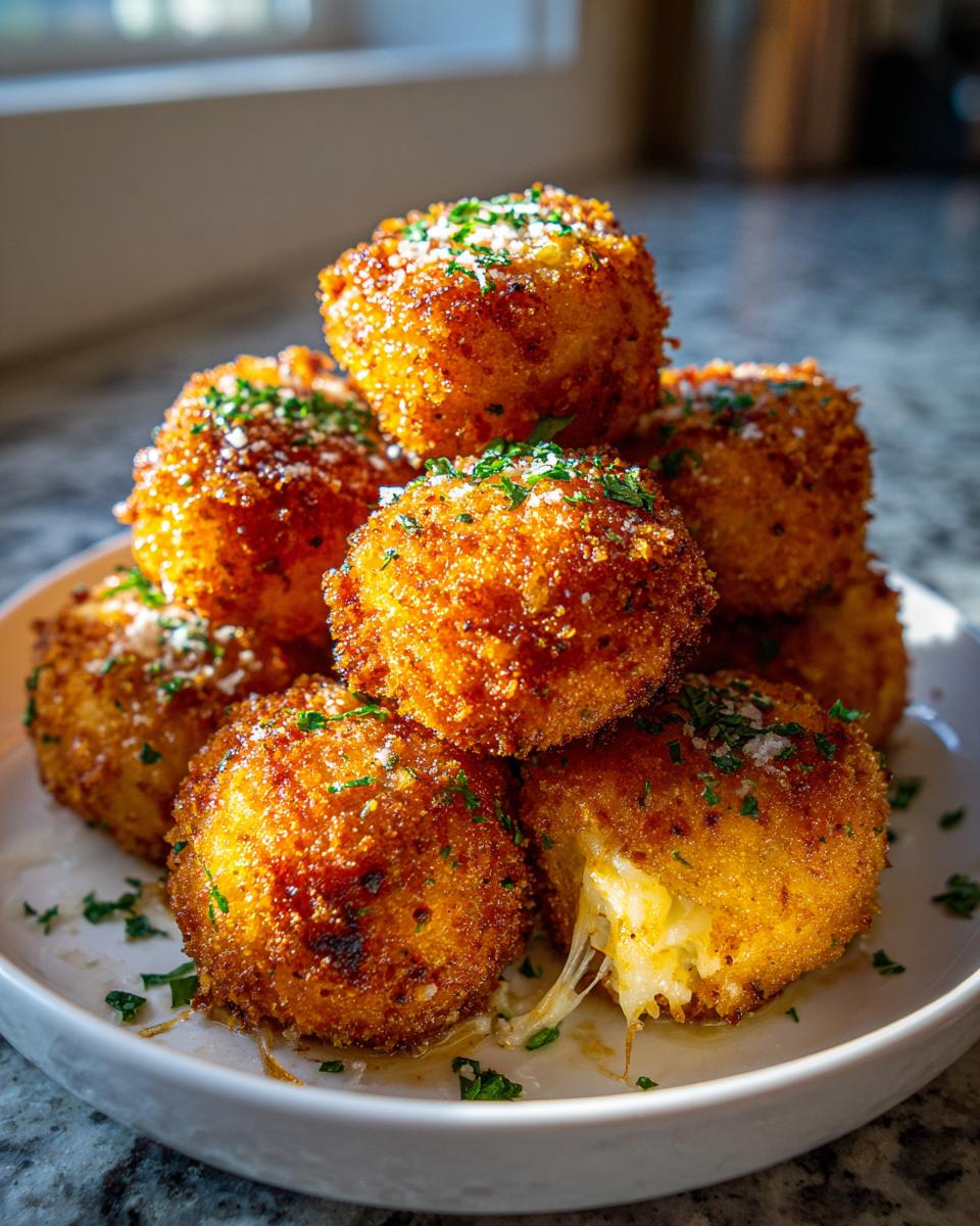 Amazing 3-Step Crispy Fried Mozzarella Balls 4 Crispy Fried Mozzarella Balls - detail 1