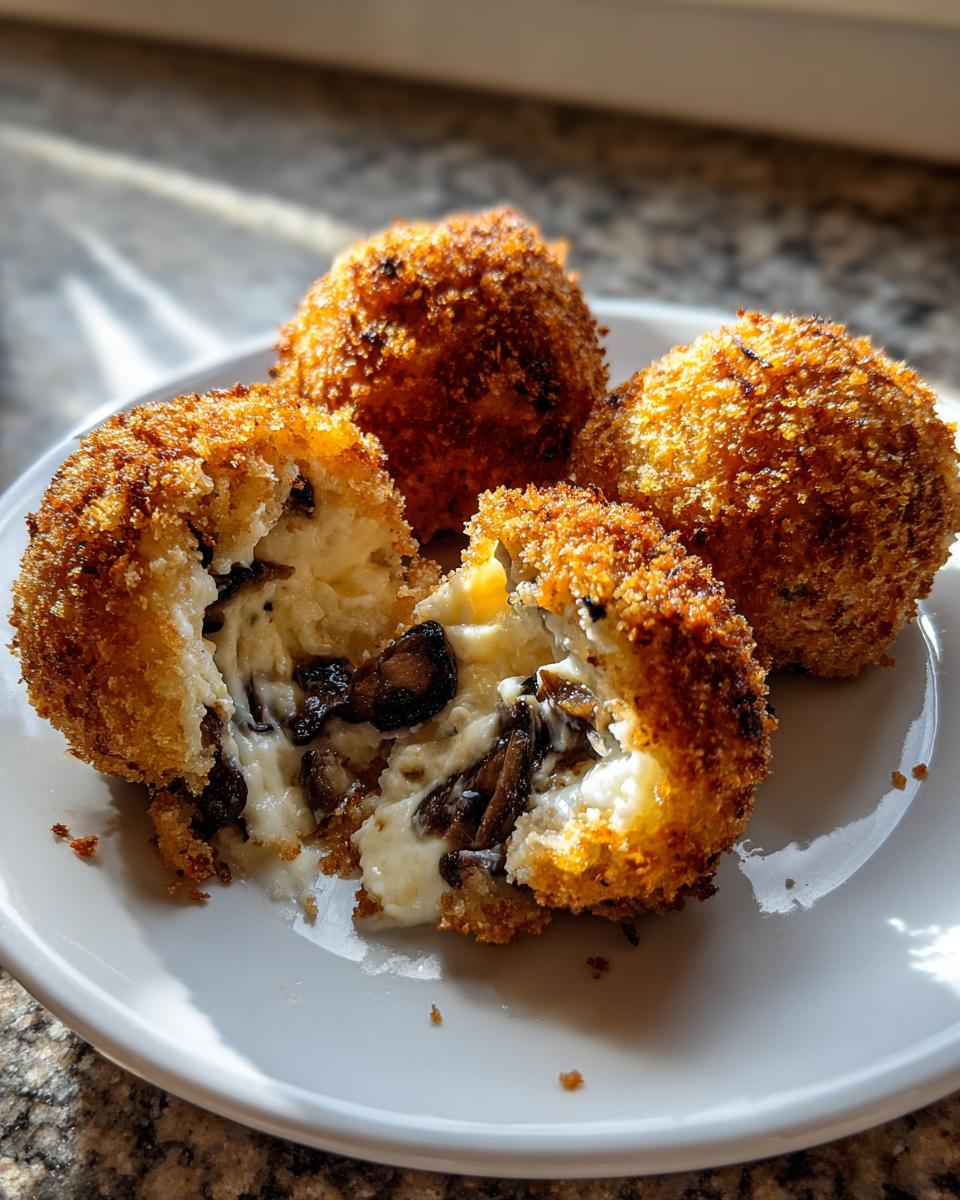 Amazing 30-Min Crispy Fried Mushroom Cheese Balls 5 Crispy Fried Mushroom Cheese Balls - detail 2