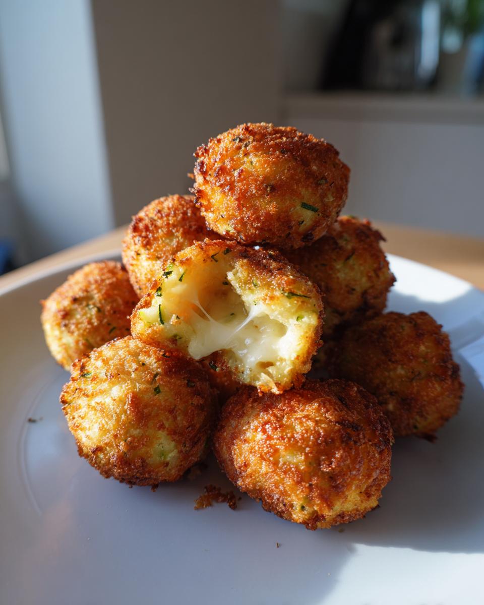Amazing 21-Min Crispy Fried Zucchini Cheese Balls 4 Crispy Fried Zucchini Cheese Balls - detail 1