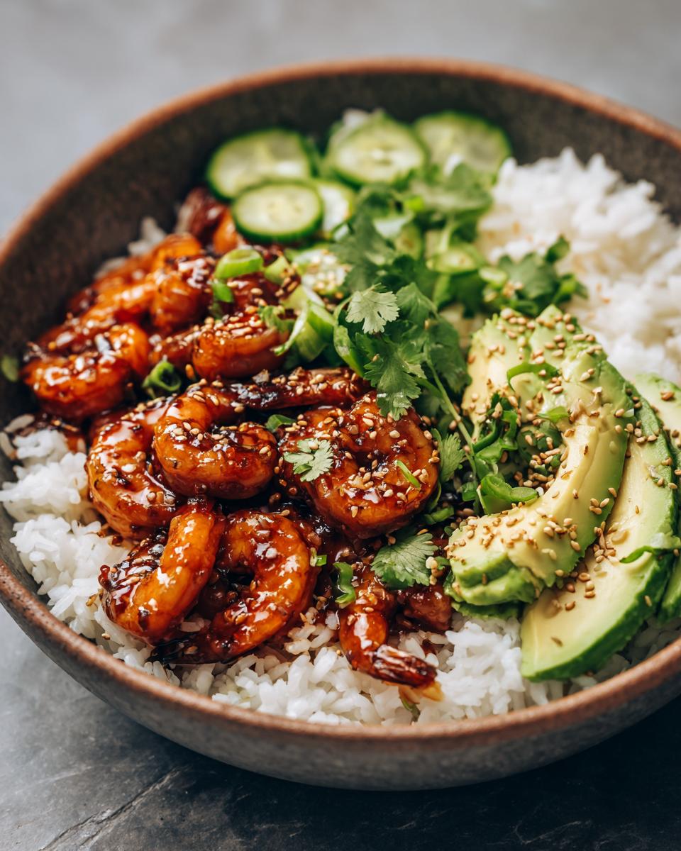 Amazing 20 Minute Honey Garlic Prawn Rice Bowls 4 Honey Garlic Prawn Rice Bowls - detail 1