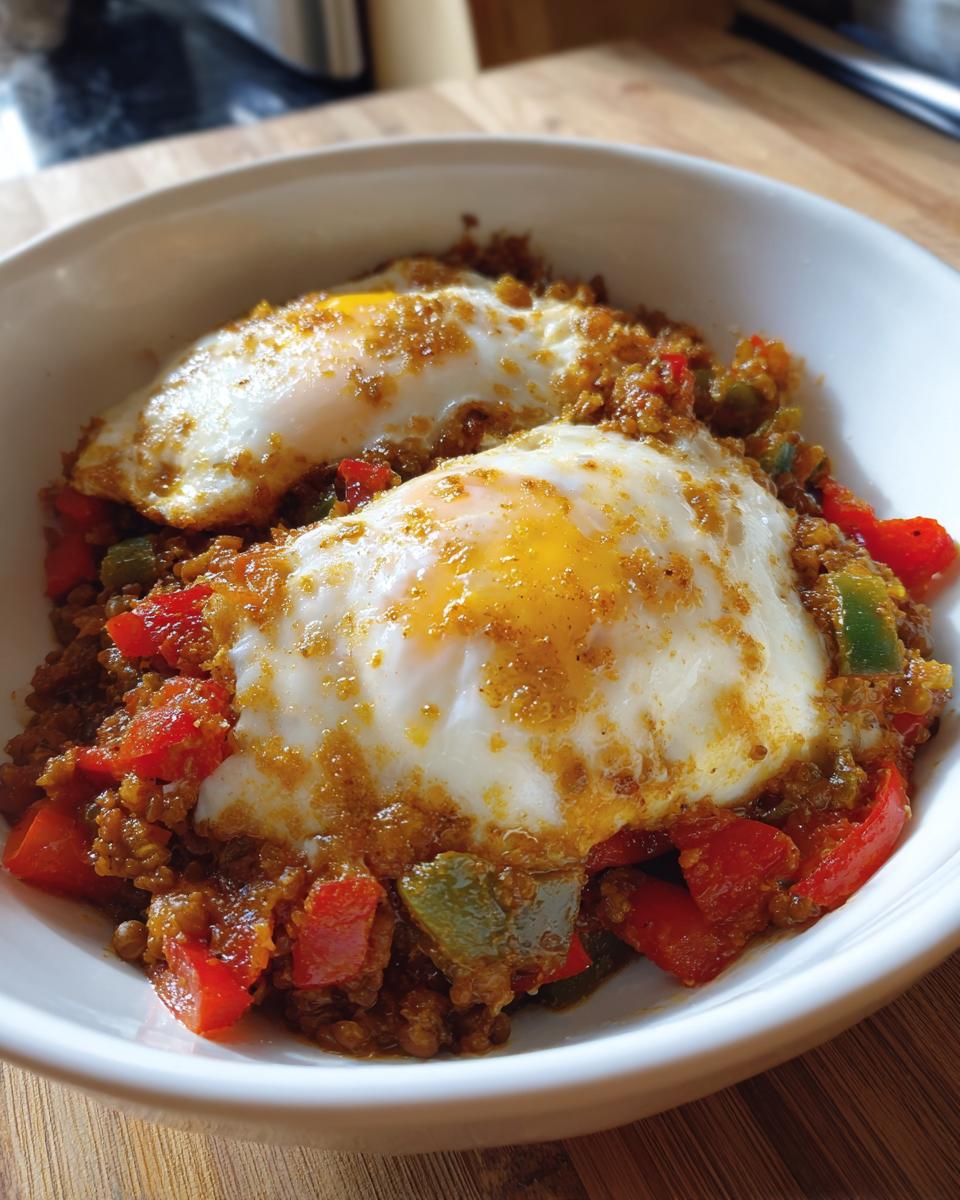 Amazing 6-Ingredient Lentil and Bell Pepper Baked Eggs 4 Lentil and Bell Pepper Baked Eggs - detail 1