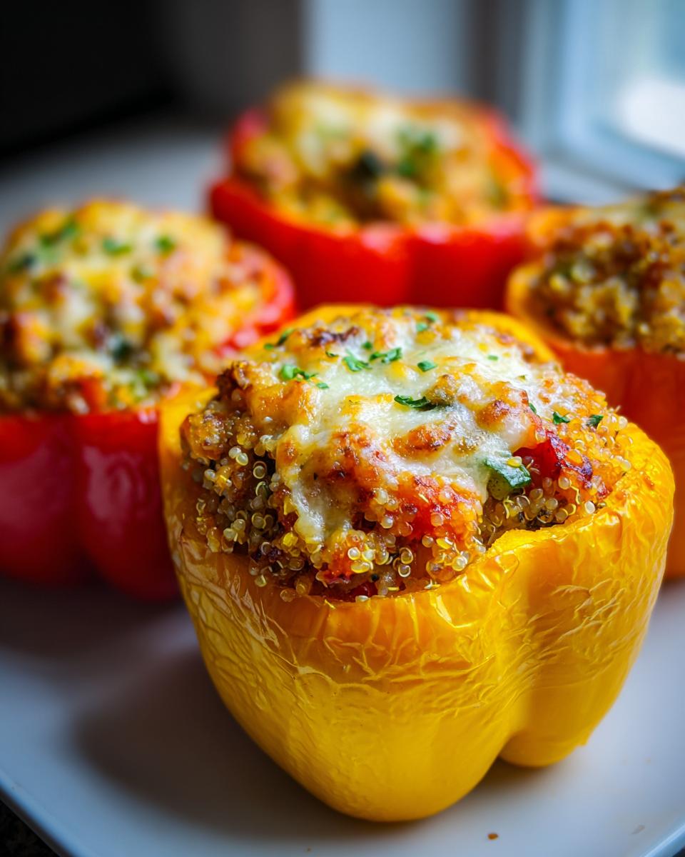 4 Easy Quinoa Veggie Stuffed Peppers 4 Quinoa Veggie Stuffed Peppers - detail 1
