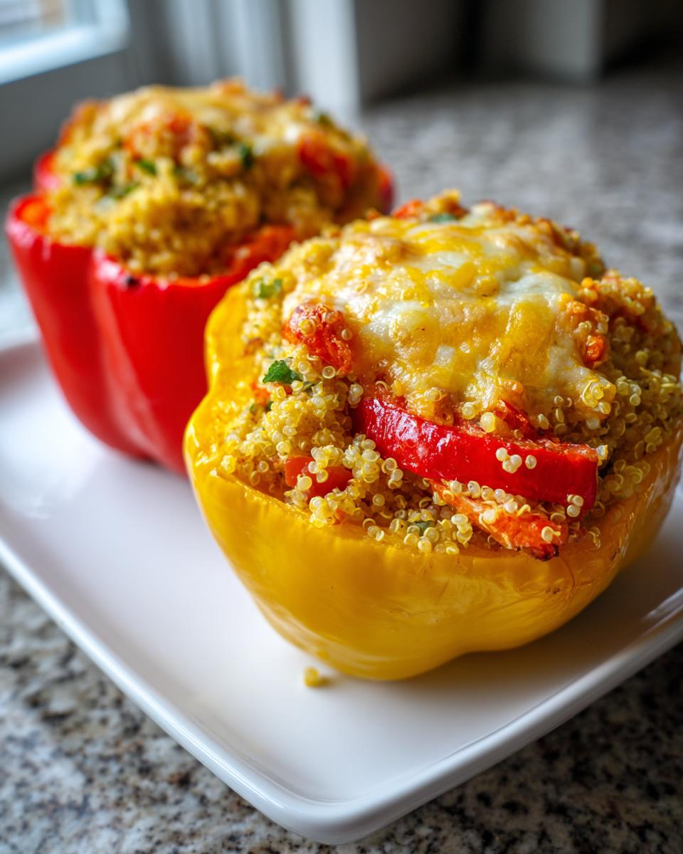4 Easy Quinoa Veggie Stuffed Peppers 5 Quinoa Veggie Stuffed Peppers - detail 2