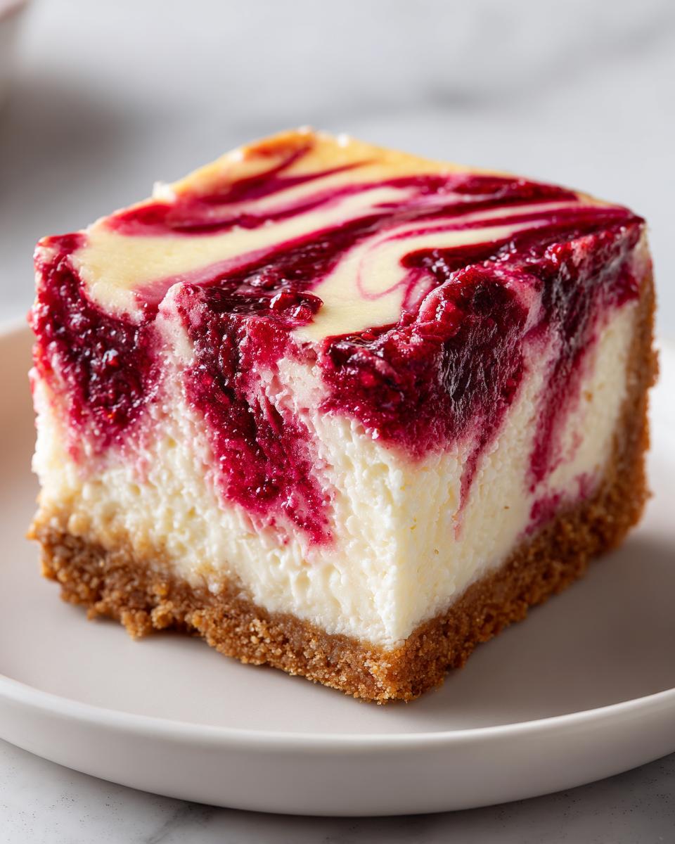 Amazing 3-Step Raspberry Cheesecake Bars 5 Raspberry Cheesecake Bars - detail 2