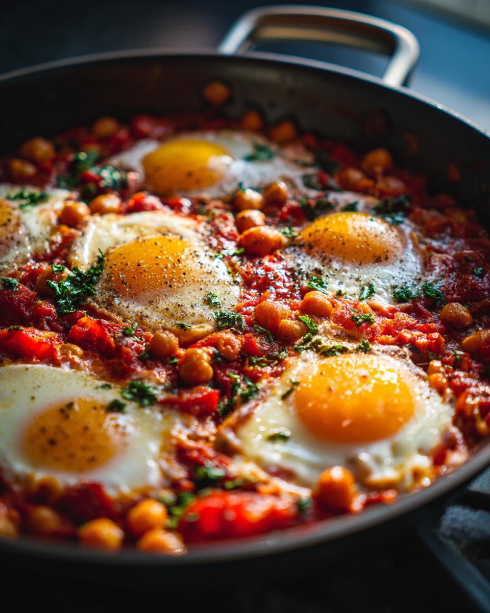 Wow 6-Minute Roasted Red Pepper and Chickpea Baked Eggs 4 Roasted Red Pepper and Chickpea Baked Eggs - detail 1