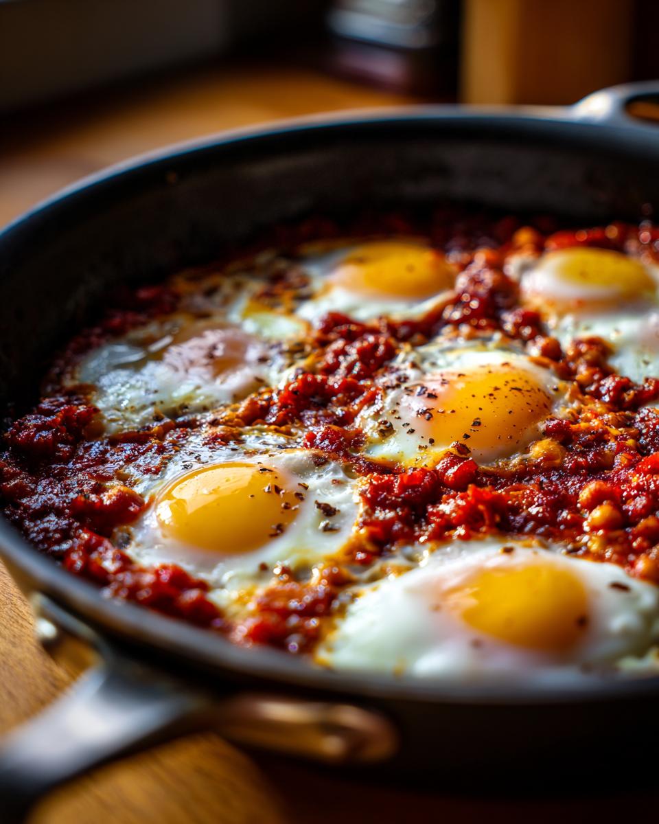 Wow 6-Minute Roasted Red Pepper and Chickpea Baked Eggs 5 Roasted Red Pepper and Chickpea Baked Eggs - detail 2