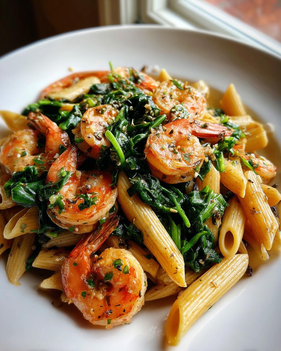 Amazing 25-Minute Shrimp Spinach Pasta 4 Shrimp Spinach Pasta - detail 1