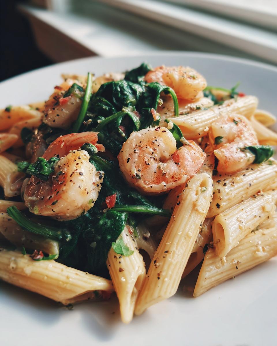 Amazing 25-Minute Shrimp Spinach Pasta 5 Shrimp Spinach Pasta - detail 2