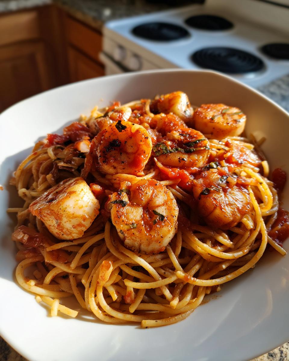 Amazing 25-Minute Tomato Seafood Pasta 5 Tomato Seafood Pasta - detail 2