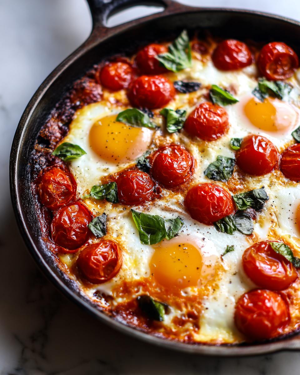 6 Amazing Tomato and Basil Baked Eggs 4 Tomato and Basil Baked Eggs - detail 1