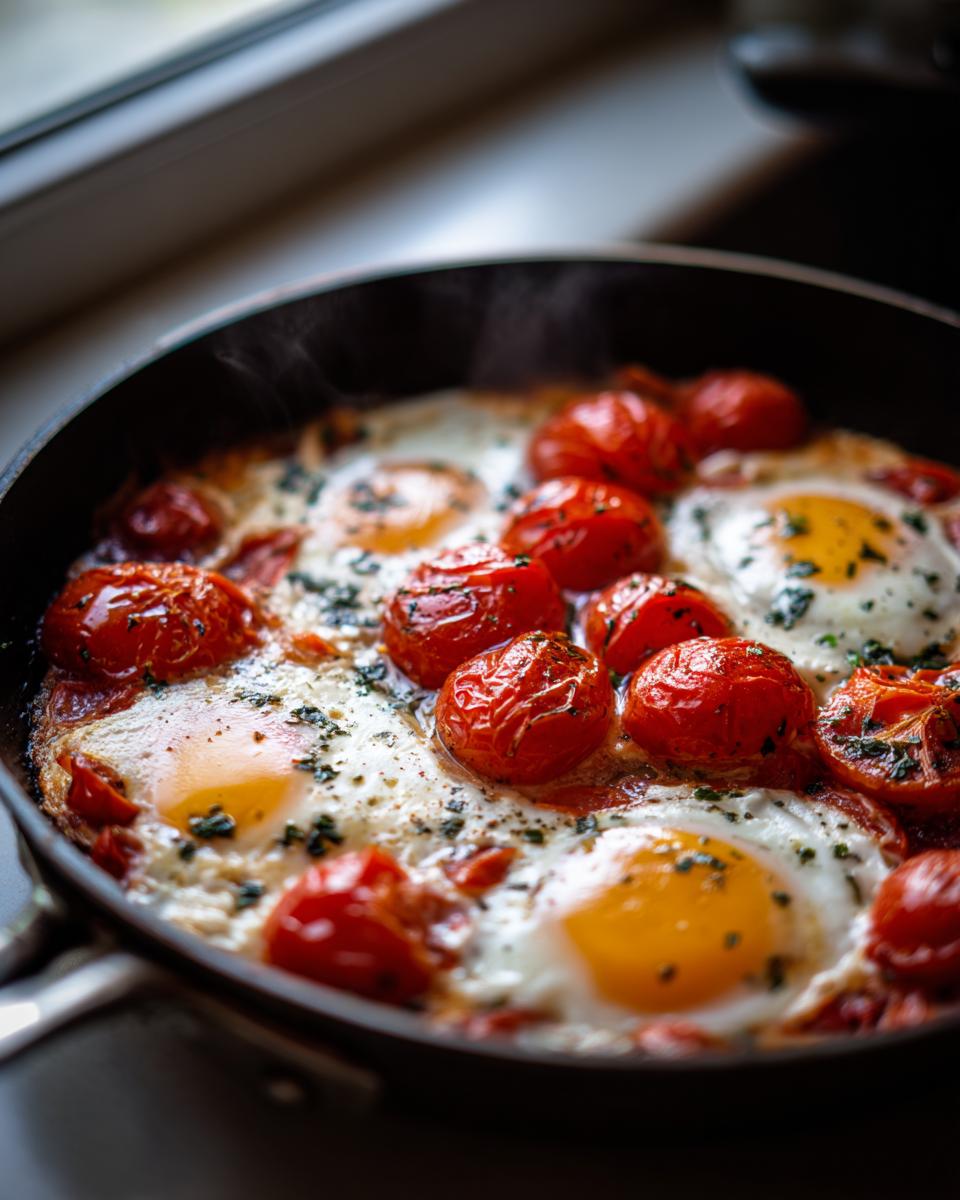 6 Amazing Tomato and Basil Baked Eggs 5 Tomato and Basil Baked Eggs - detail 2