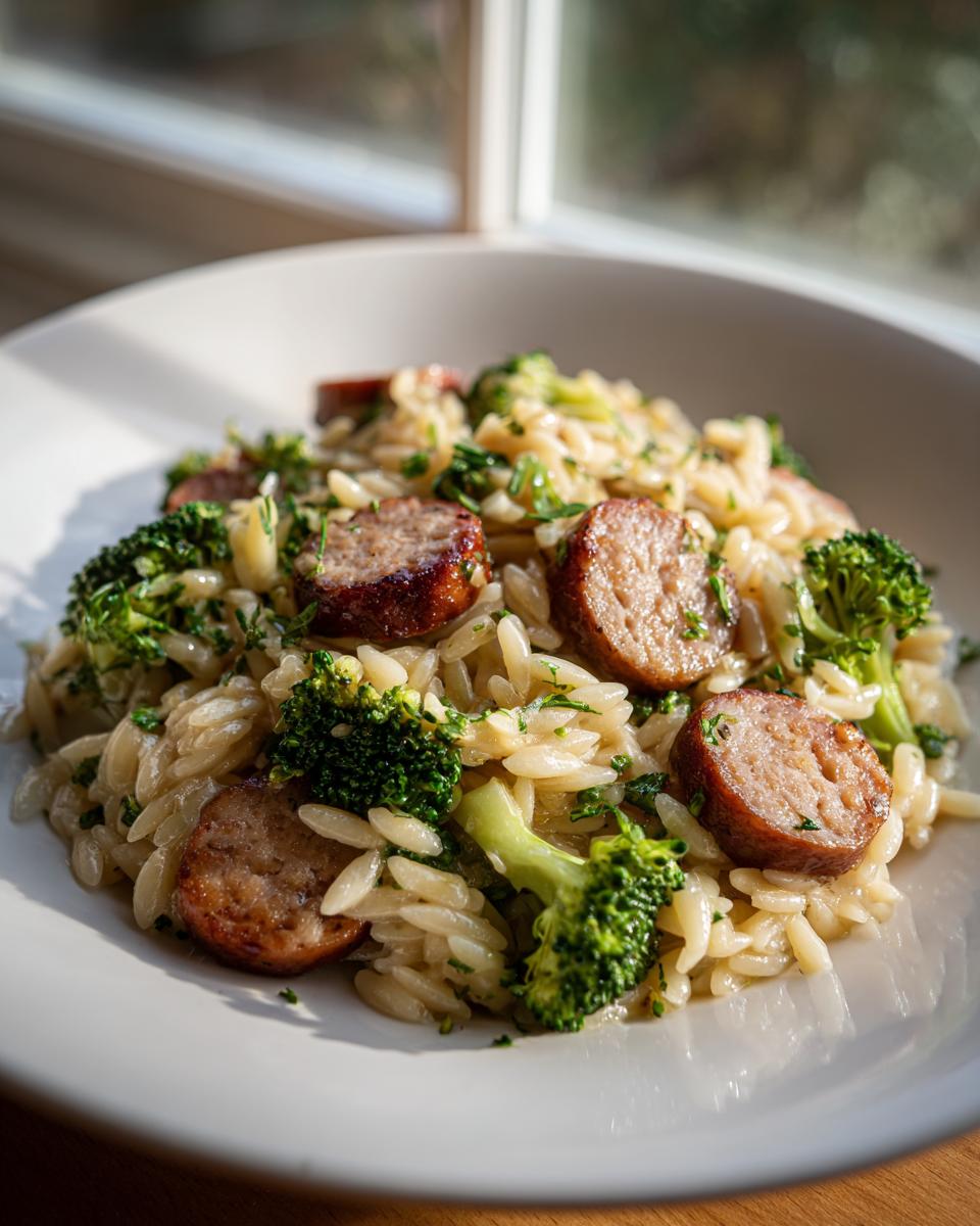 30-Minute Amazing chicken sausage and broccoli orzo 4 chicken sausage and broccoli orzo - detail 1