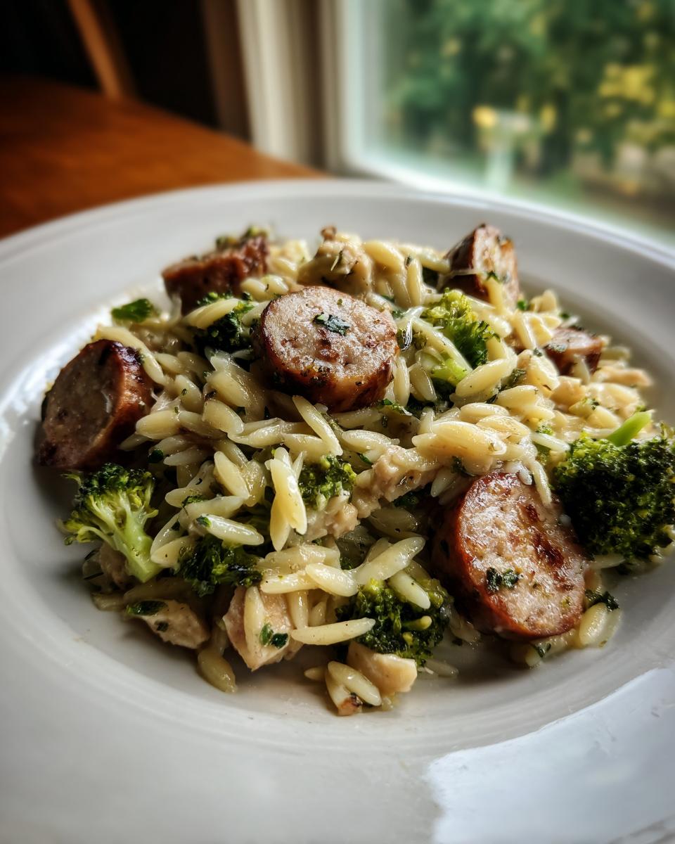 30-Minute Amazing chicken sausage and broccoli orzo 5 chicken sausage and broccoli orzo - detail 2