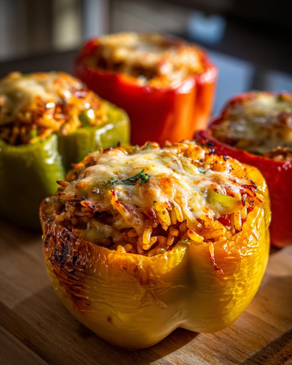 45 minute vegetable stuffed peppers magic 7 vegetable stuffed peppers - detail 3
