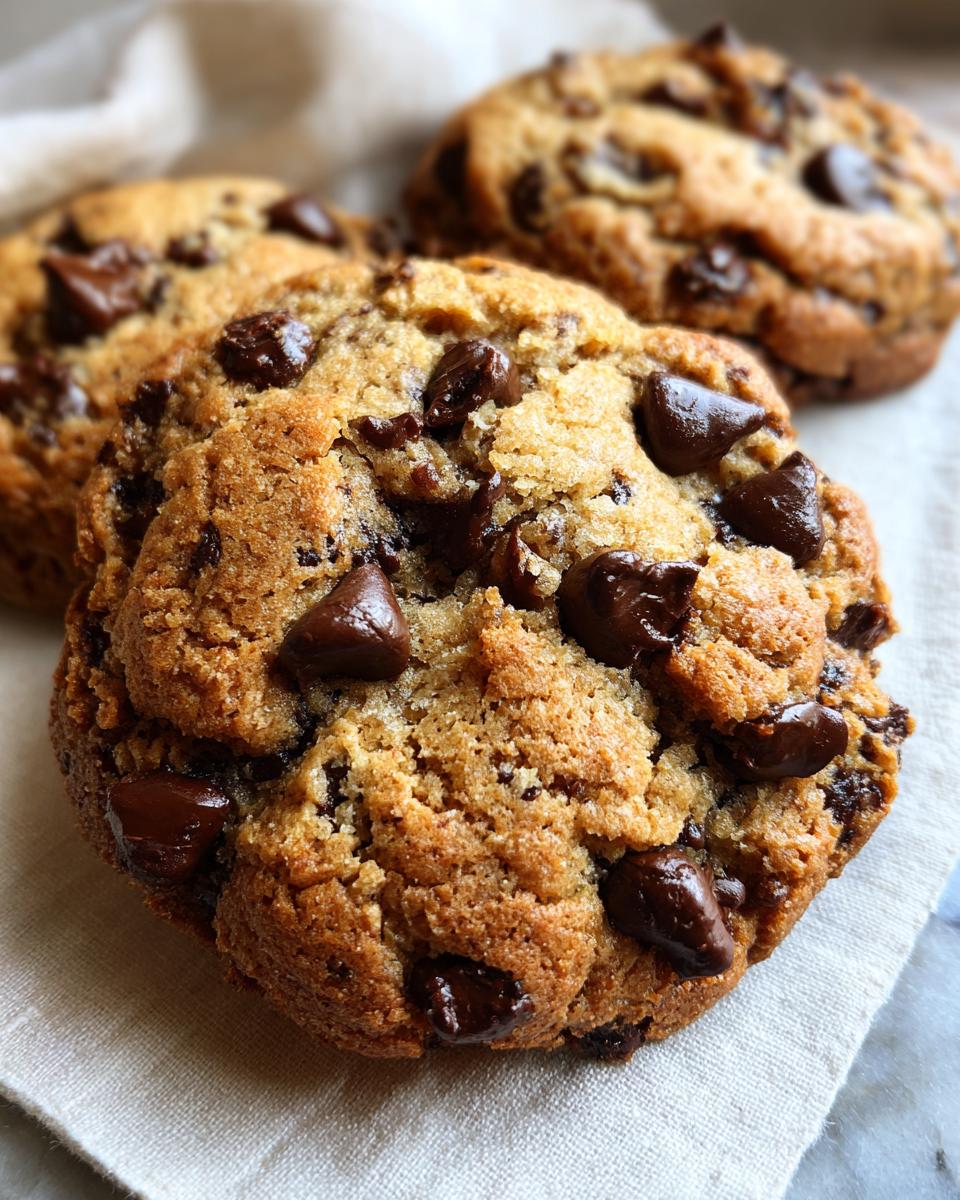 Perfect Best Chocolate Chip Cookies: 10 Min Bake 5 Close-up of perfectly baked Best Chocolate Chip Cookies, loaded with dark chocolate chips.