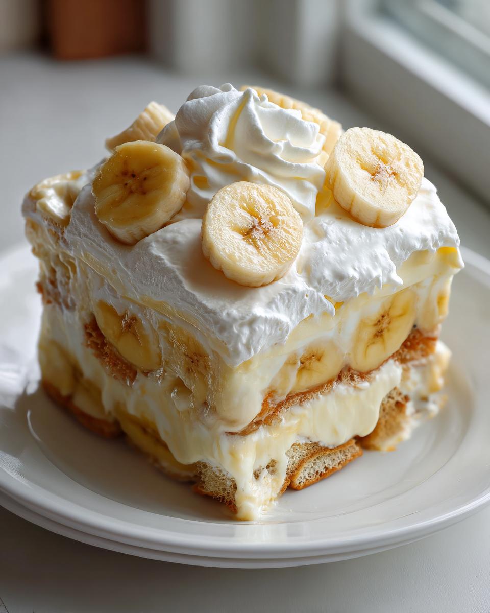 The Best Banana Pudding: Dreamy & Decadent 5 A decadent slice of The Best Banana Pudding, layered with vanilla wafers, creamy pudding, fresh bananas, and whipped cream.